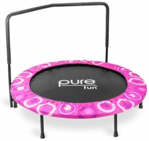 Pure Fun Super Jumper Kids Trampoline with Handrail