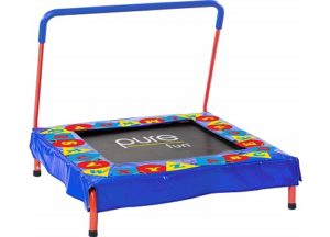 Pure Fun Preschool Jumper Kids Trampoline with Handrail